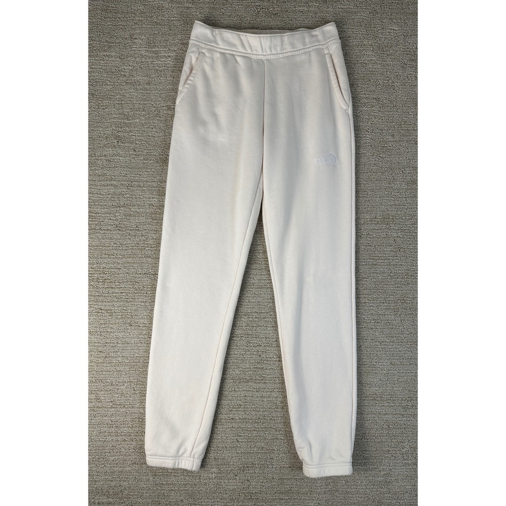 The North Face Womens Cream Fleece Joggers Sweatpants Small NF0A5IIE